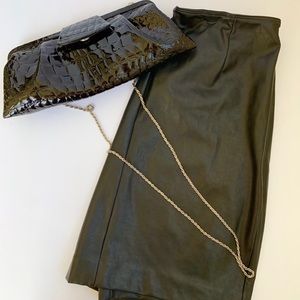 Talula Black Faux Leather Mini Skirt